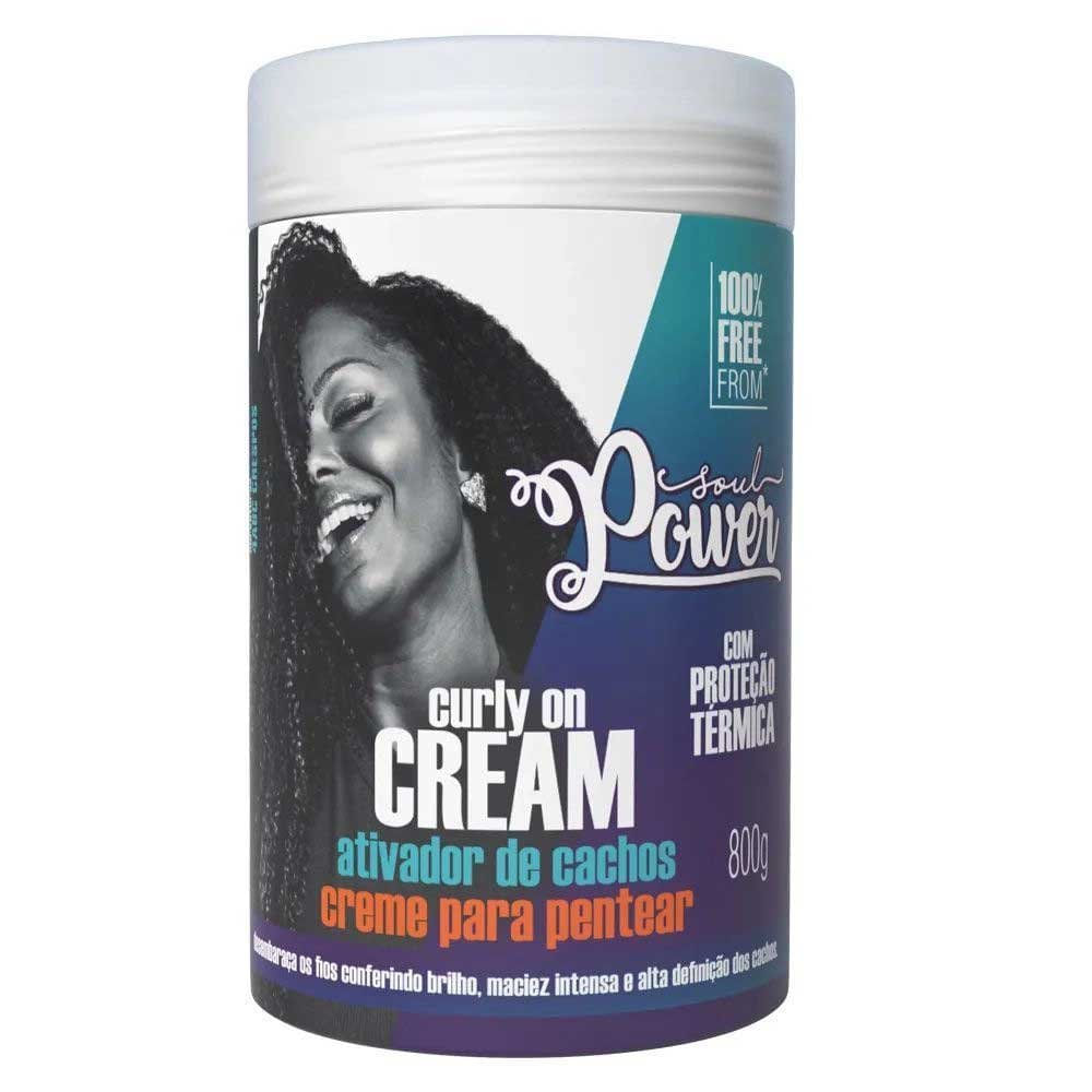 Encontraproduto.com.br - Creme para Pentear Soul Power Curly on Cream Ativador de Cachos Potão 800g