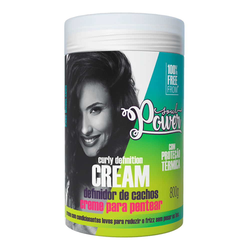 Encontraproduto.com.br - Creme Para Pentear 800g Curly Definition Definidor De Cachos - Soul Power