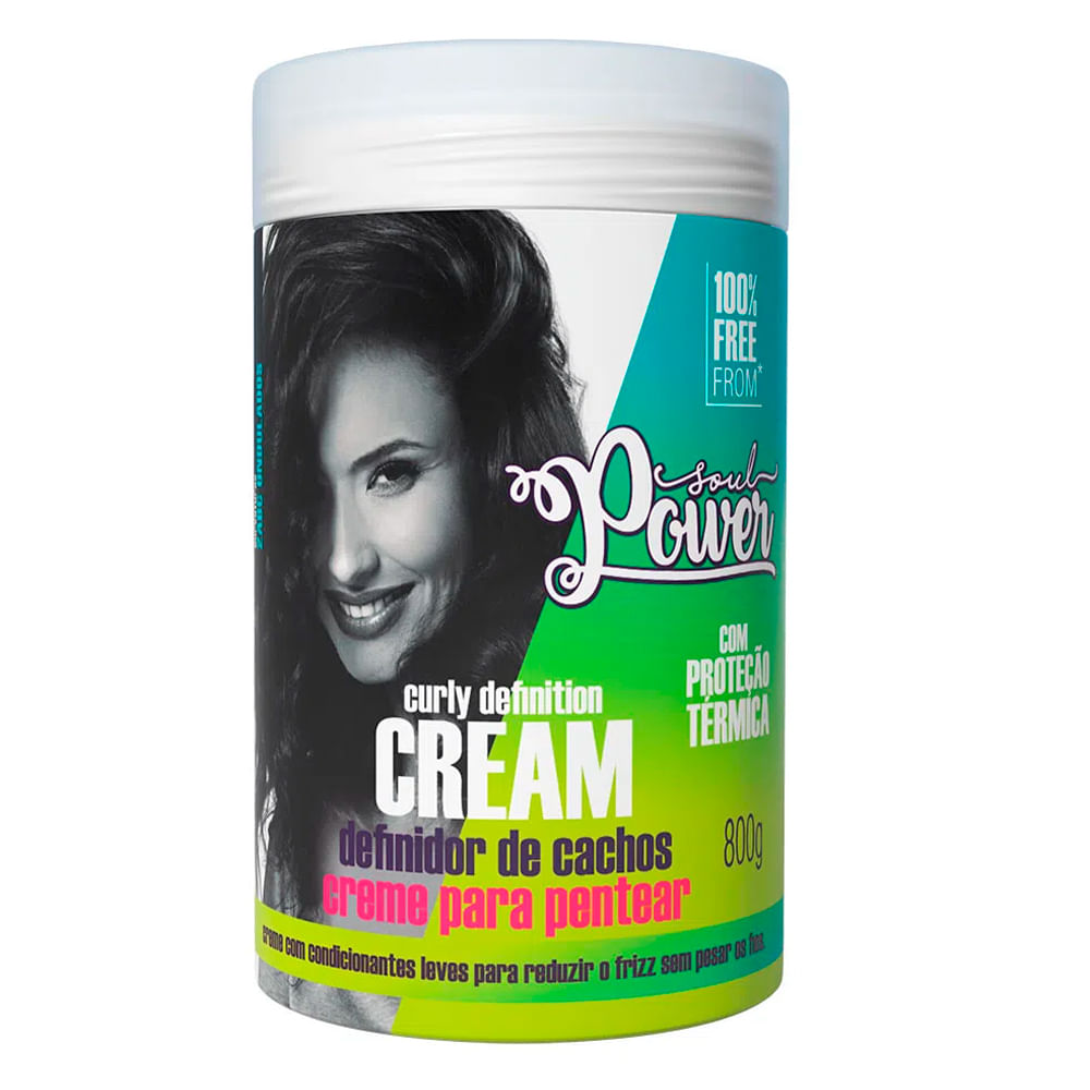 Encontraproduto.com.br - Creme Para Pentear 800g Curly Definition Definidor De Cachos - Soul Power
