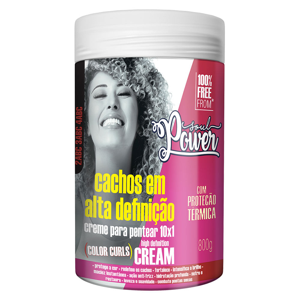 Encontraproduto.com.br - Creme Para Pentear Color Curls High Definition Soul Power 800g