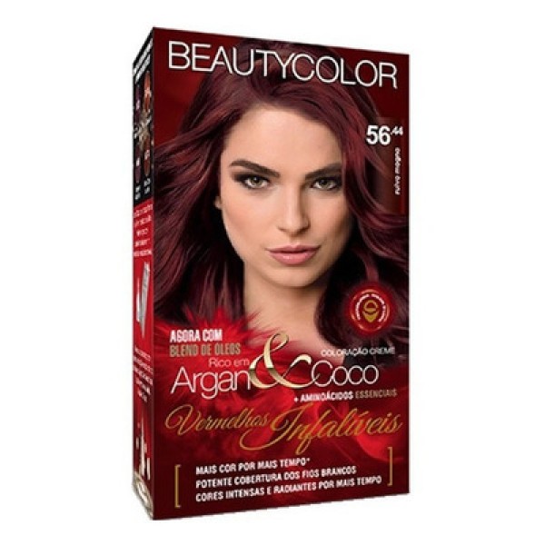 Kit Coloração Beauty Color Ruivos Perfeitos 86.74 Ruivo Caramelo