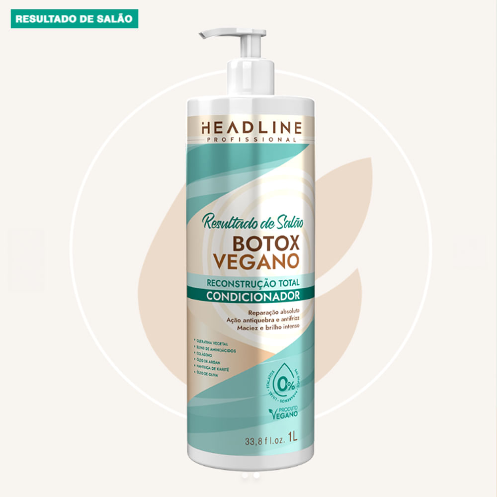 Encontraproduto.com.br - Kit Shampoo + Condicionador Headline Botox Vegano 1000ml