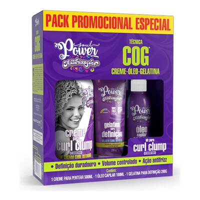 Encontraproduto.com.br - Soul Power Técnica Cog Kit - Creme Para Pentear + Gelatina + Óleo Capilar