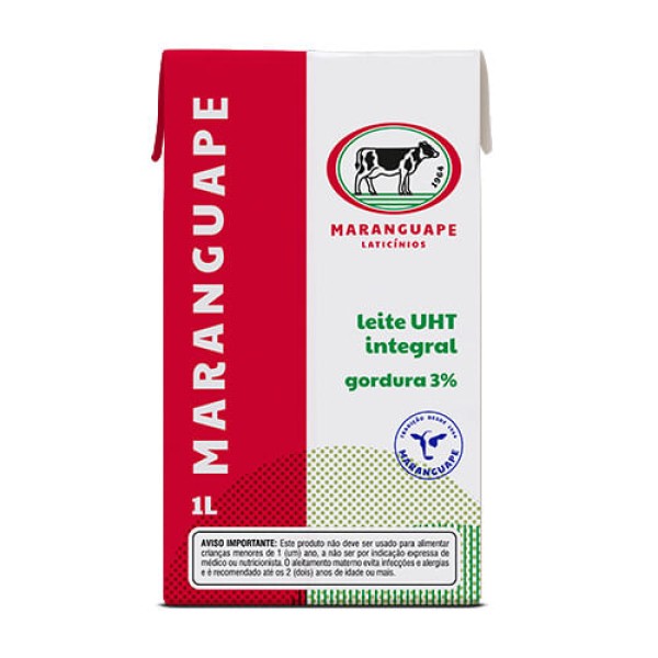 Encontraproduto.com.br - Leite UHT Integral Maranguape Pack com 12 Unidades de 1l Cada