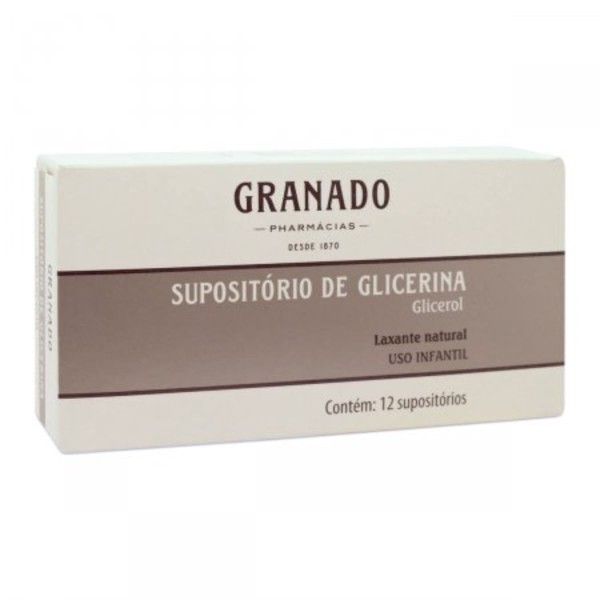 Supositório Granado Glicerina Infantil  Com 12 Unidades