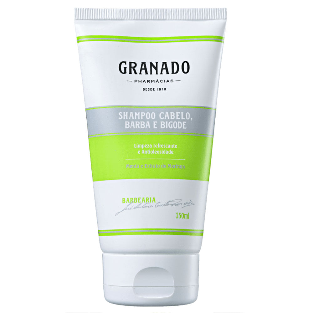 Encontraproduto.com.br - Granado Barbearia Shampoo Cabelo, Barba e Bigode 150ml