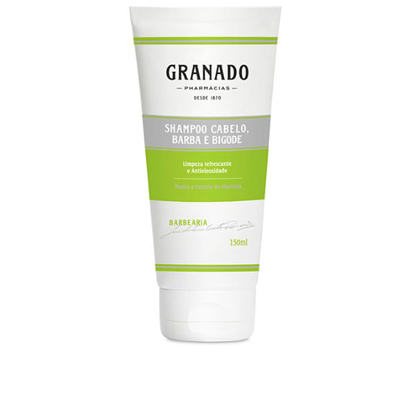 Encontraproduto.com.br - Granado Barbearia Shampoo Cabelo, Barba e Bigode 150ml