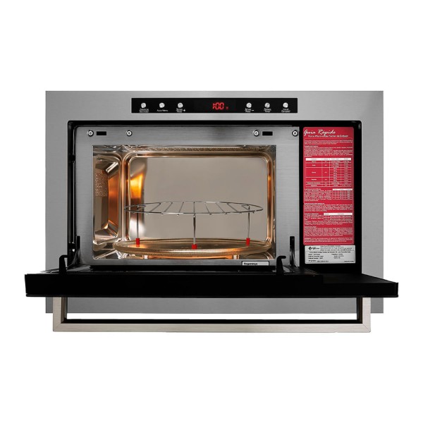 Encontraproduto.com.br - Forno Micro-ondas de Embutir Fischer Infinity Inox 25L