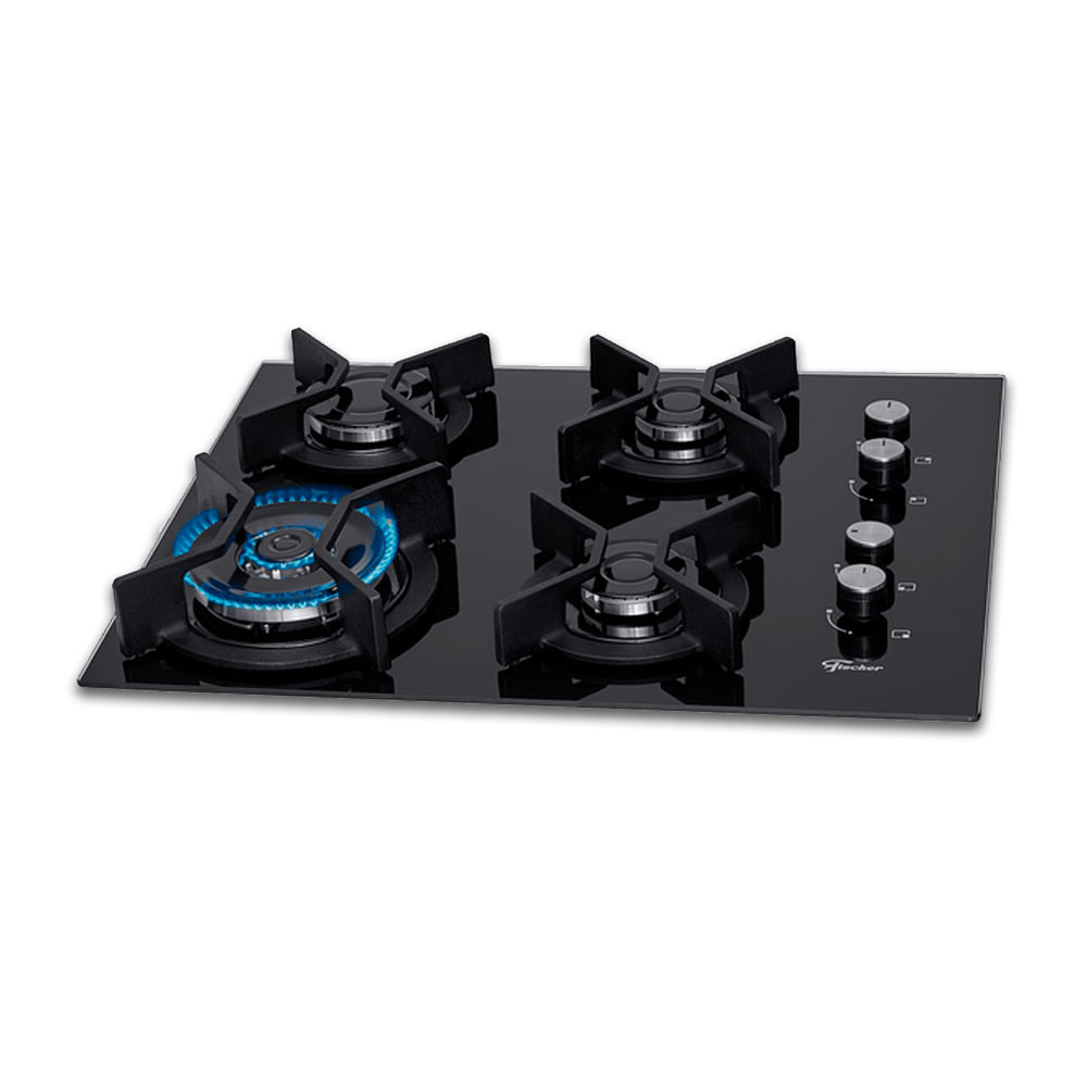 Encontraproduto.com.br - Fogão Cooktop, 4B, Gás, Mesa de Vidro, TC Infinity, Fischer - 26297-57076