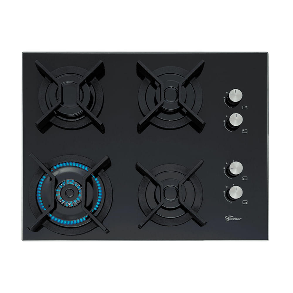 Encontraproduto.com.br - Fogão Cooktop, 4B, Gás, Mesa de Vidro, TC Infinity, Fischer - 26297-57076