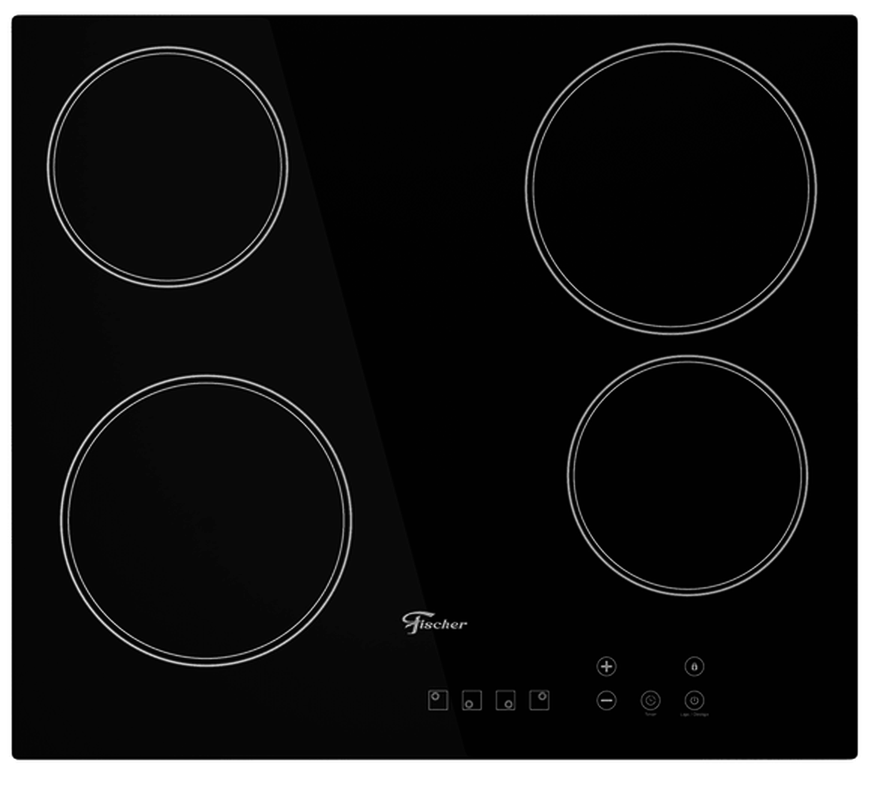 Encontraproduto.com.br - Cooktop Elétrico Fischer 4 Bocas com Touch Screen Vitrocerâmica 220V - 30006-73476