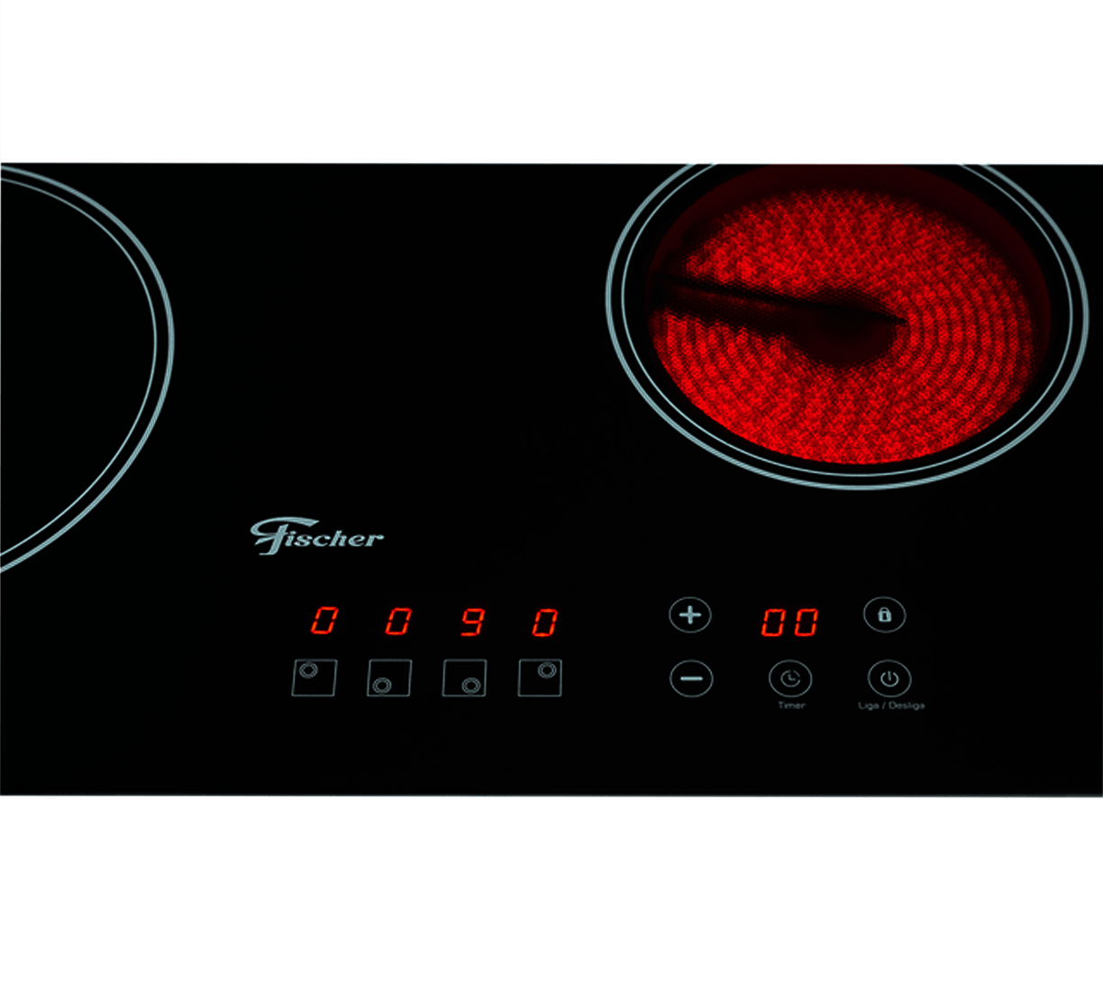 Encontraproduto.com.br - Cooktop Elétrico Fischer 4 Bocas com Touch Screen Vitrocerâmica 220V - 30006-73476