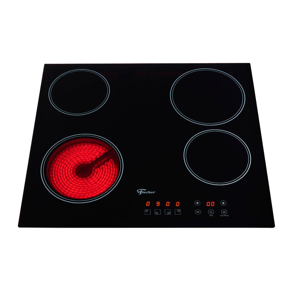 Encontraproduto.com.br - Cooktop Elétrico Fischer 4 Bocas com Touch Screen Vitrocerâmica 220V - 30006-73476