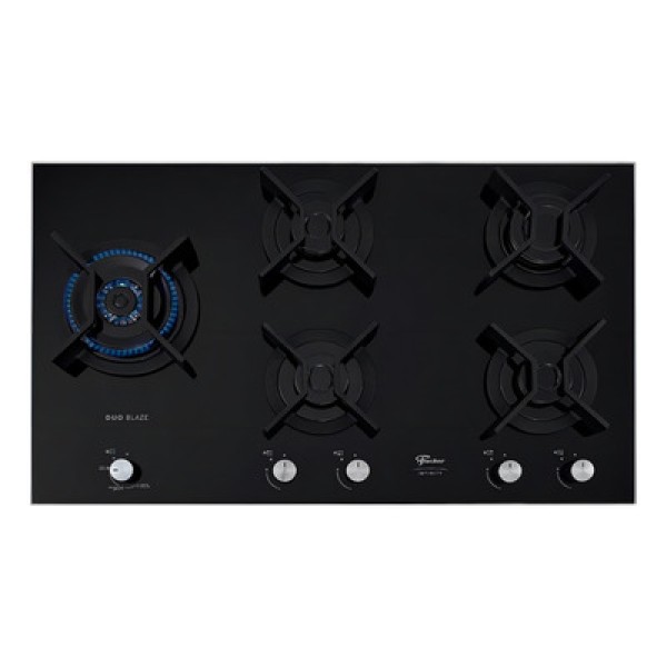 Fogão Cooktop, Eiger, Fischer 5Q TC Infinity Duo Blaze Gás Mesa Vidro-220V