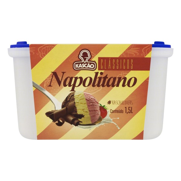 Encontraproduto.com.br - Sorvete Napolitano Kascão Clássicos 1,5 Litros