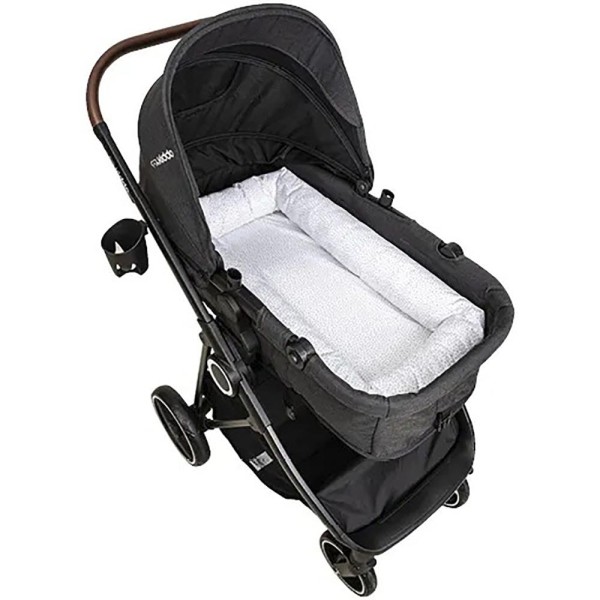 Encontraproduto.com.br - Ninho Redutor de Berço e Carrinho Kiddo Nap Branco Prata