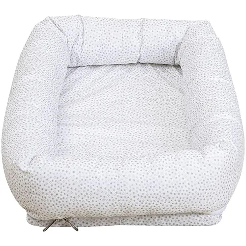 Encontraproduto.com.br - Ninho Redutor de Berço e Carrinho Kiddo Nap Branco Prata