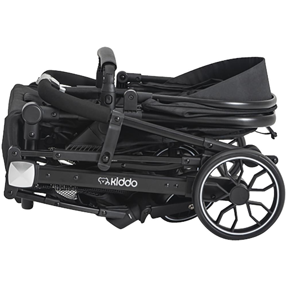 Encontraproduto.com.br - CARRINHO DE BEBE ZIG ZAG PRETO - KIDDO