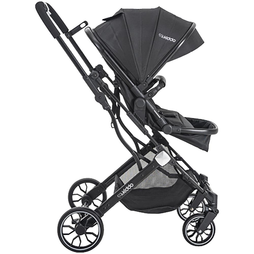 Encontraproduto.com.br - CARRINHO DE BEBE ZIG ZAG PRETO - KIDDO