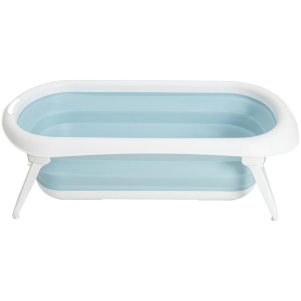 Encontraproduto.com.br - Banheira Infantil Dobrável Flex com Apoio de Banho Azul - Kiddo