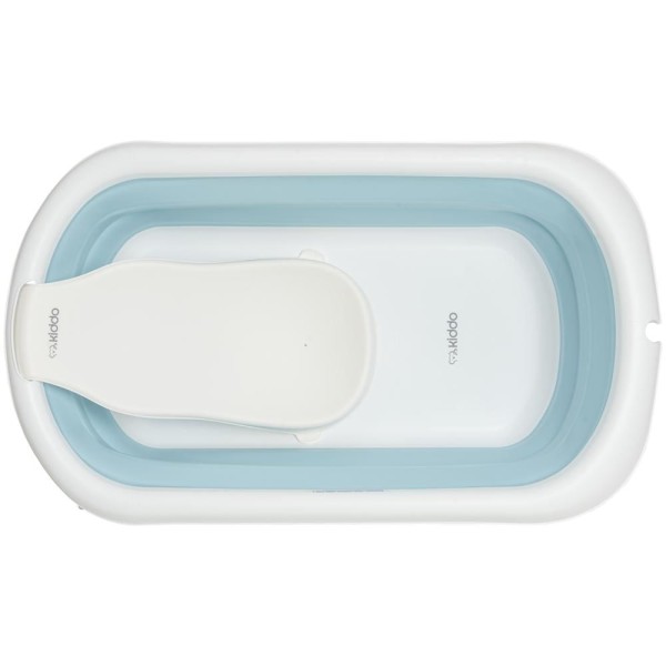 Encontraproduto.com.br - Banheira Infantil Dobrável Flex com Apoio de Banho Azul - Kiddo