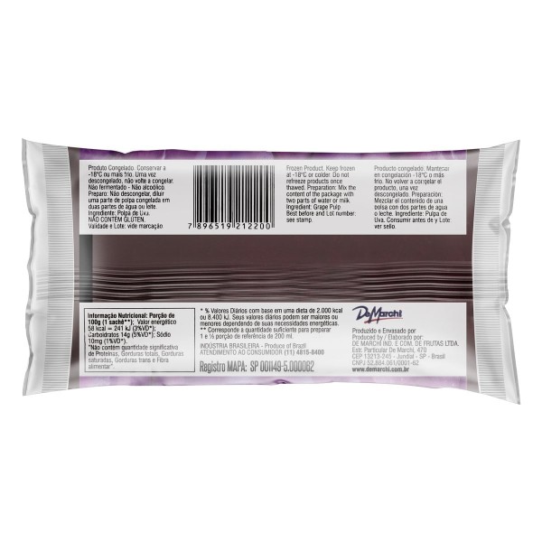 Encontraproduto.com.br - Polpa De Uva Demarchi 100g