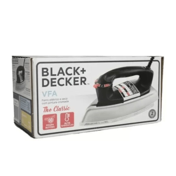 Encontraproduto.com.br - FERRO SECO B&DECKER VFA1110XM6 BASE ALUMÍNIO 220V