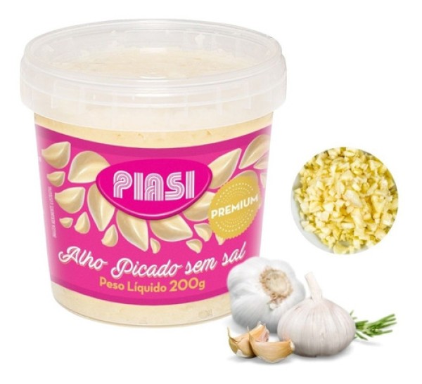 Encontraproduto.com.br - Alho Picado Sem Sal Piasi Pote 200G