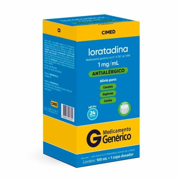 Loratadina 1mg/ml Cimed Xarope Solução Oral 100ml
