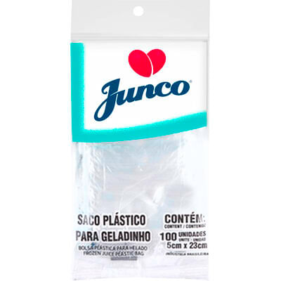 Encontraproduto.com.br - Saquinho para Geladinho Junco 4X23cm | Com 100 Unidades