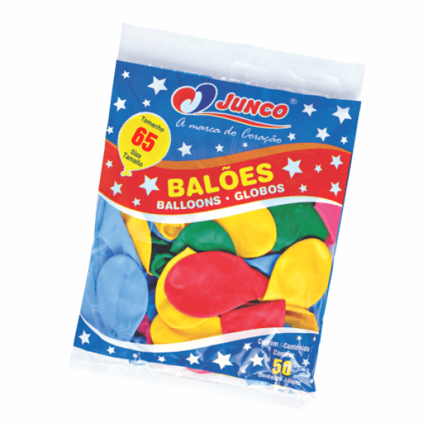 Encontraproduto.com.br - Balão Junco Liso ATC N.70 Sortido