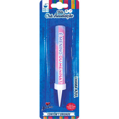 Encontraproduto.com.br - Vela Vulcão Junco Azul Unidade