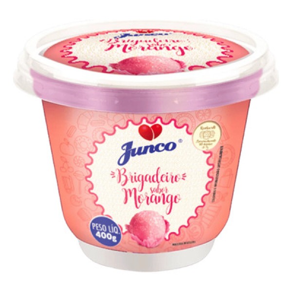 Brigadeiro Sabor Morango Pronto 400g - Junco