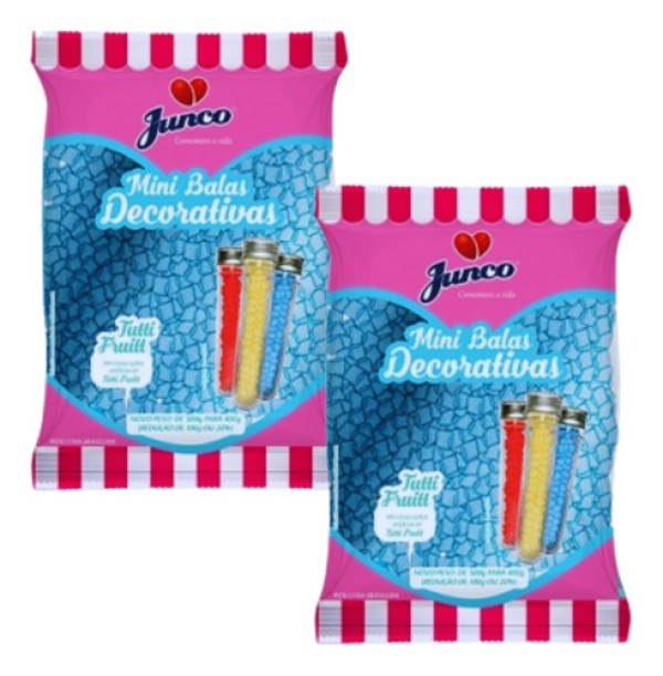 Mini Bala Decorativa Colorida Sortida 400g - Junco