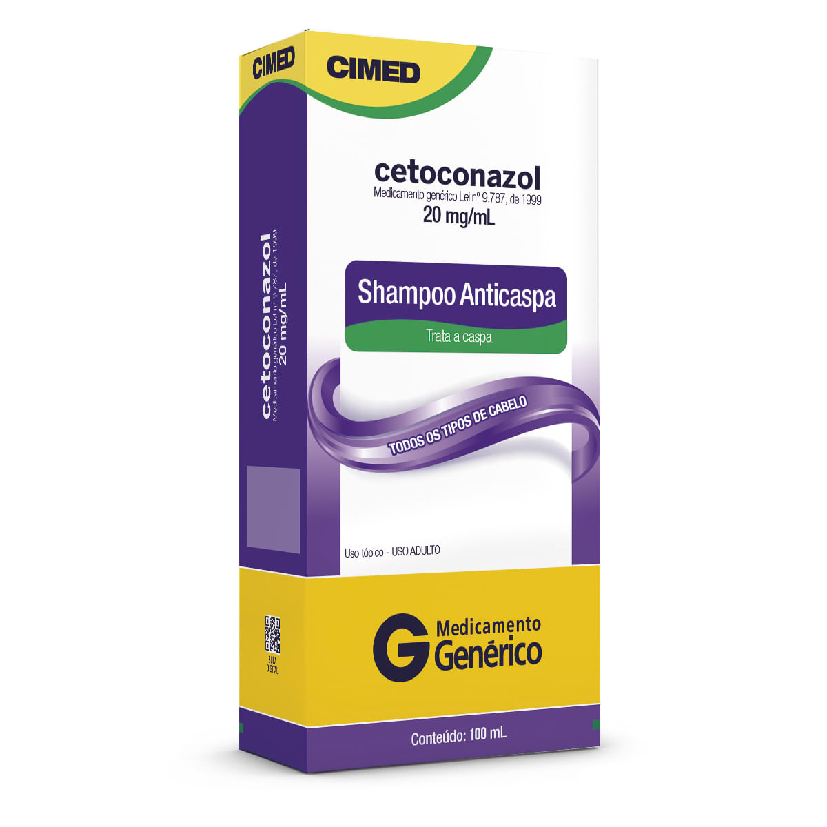 Encontraproduto.com.br - Cetoconazol 20mg/ml Cimed Shampoo Anticaspa 100ml