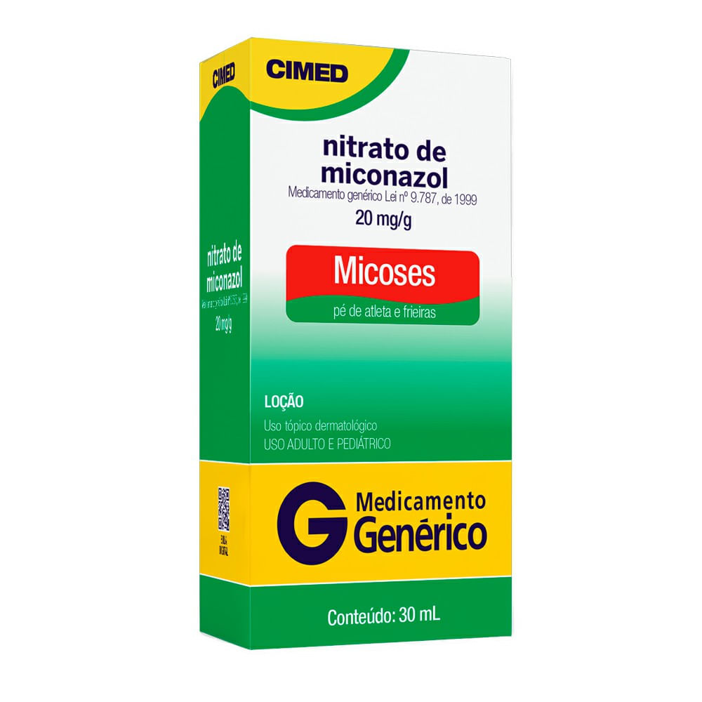 Encontraproduto.com.br - Nitrato de Miconazol 20mg/g Loção 30ml Genérico Cimed