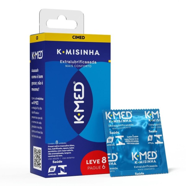 Encontraproduto.com.br - Preservativo K-med K-misinha Leve 8 Pague 6 Extra Lubrificada Especial