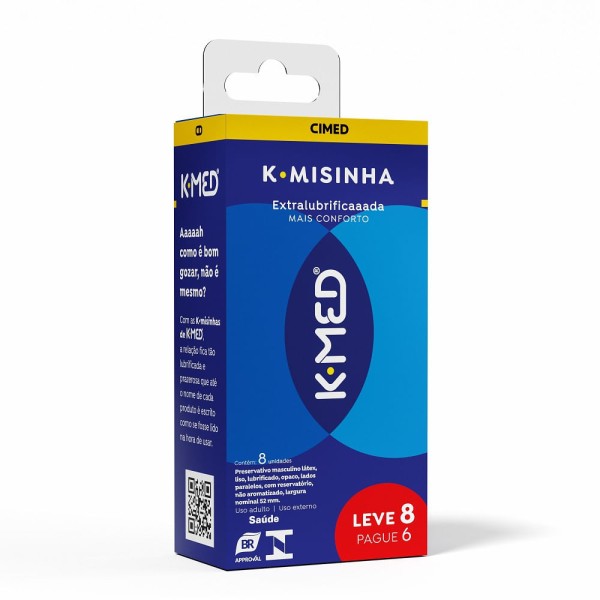Encontraproduto.com.br - Preservativo K-med K-misinha Leve 8 Pague 6 Extra Lubrificada Especial