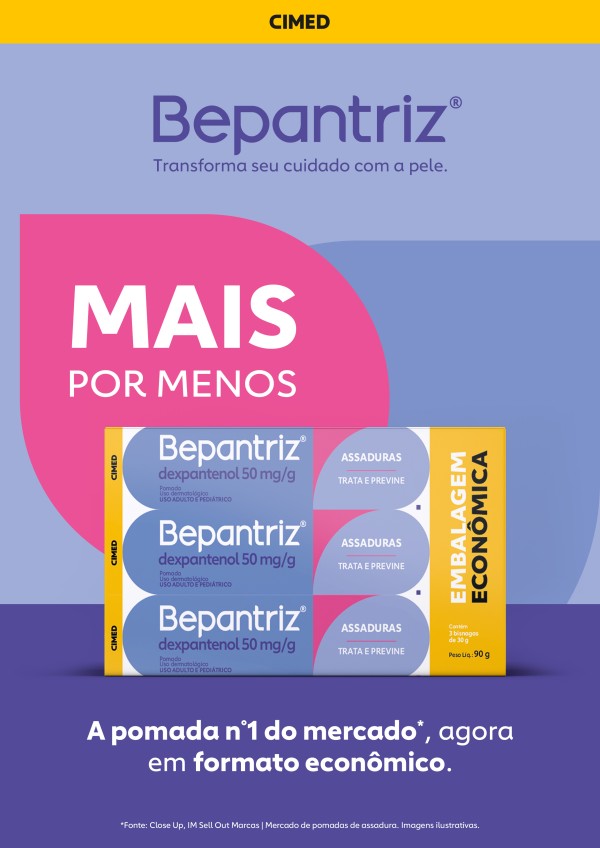 Encontraproduto.com.br - Bepantriz Dexpantenol 50mg/g Com 3x30gr Pomada Cimed