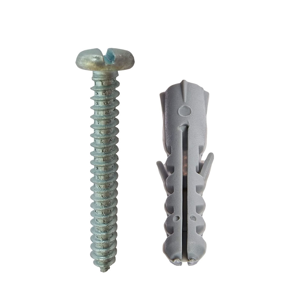 Encontraproduto.com.br - Parafuso Atarraxante Fixtil 3,5x25mm com Bucha 5mm Kit com 10 unidades