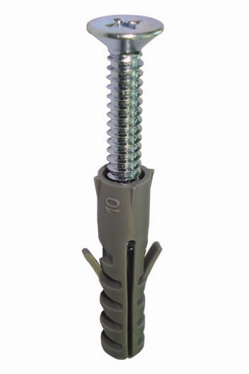 Encontraproduto.com.br - Parafuso Atarraxante Fixtil Philips Cabeça Chata 3,5x25mm com Bucha 5mm Kit com 10 unidades