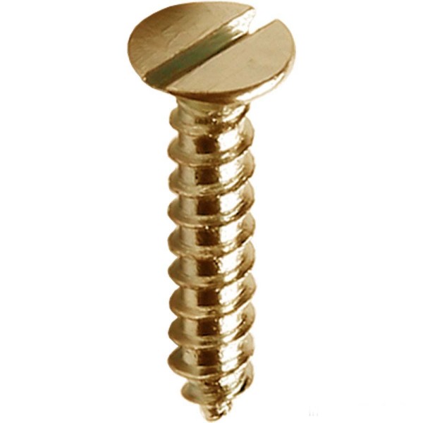 Encontraproduto.com.br - Parafuso fenda latão madeira 3,8x20mm para dobradiças, fechaduras e ferragens PDL/03 Fixtil