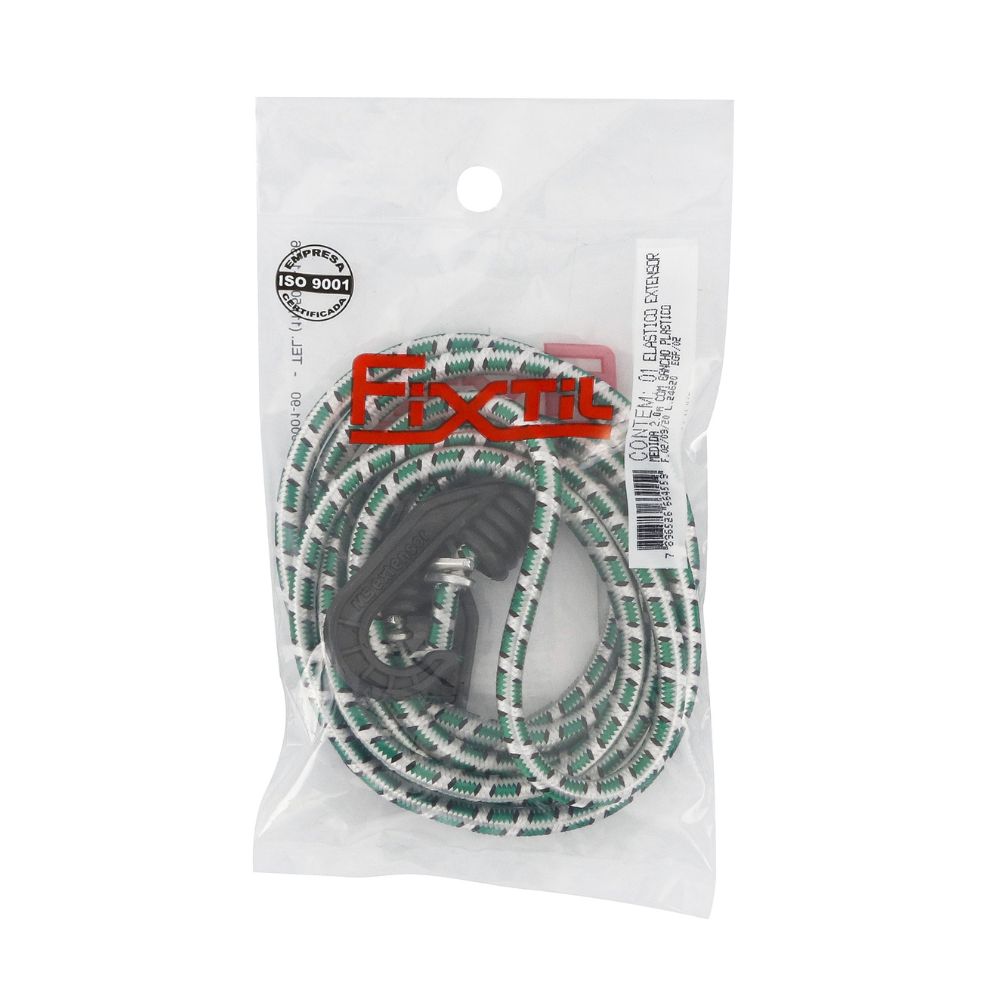 Encontraproduto.com.br - Elastico Extensor Com Gancho Plástico 2.0m Fixtil