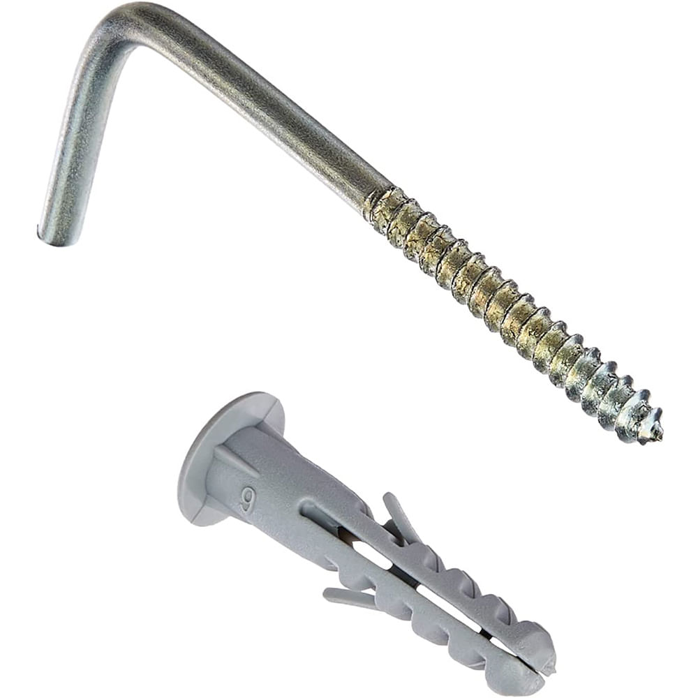 Encontraproduto.com.br - Escápula Zincada 4,9x70mm Com Bucha Anel 10mm 10 Unidades Fixtil