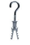 Gancho Zincado 4.9X70mm Com Bucha Anel 10mm 10 Unidades Fixtil