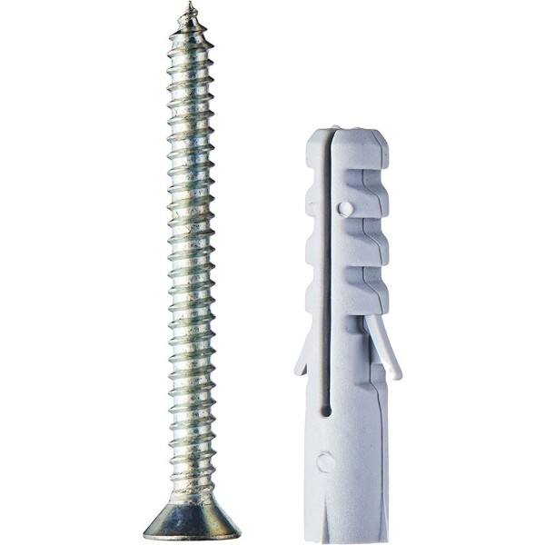 Encontraproduto.com.br - Parafuso Atarraxante Phillips Cabeça Chata Com Bucha 6.3x50/10mm 20 Unidades Fixtil
