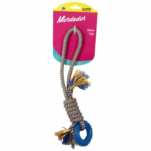 Encontraproduto.com.br - Mordedor Pet Corda Com Círculo 30 Cm Azpr