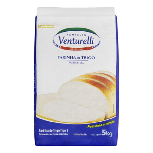 Encontraproduto.com.br - FARINHA TRIGO VENTURELLI TRADICIONAL 5KG