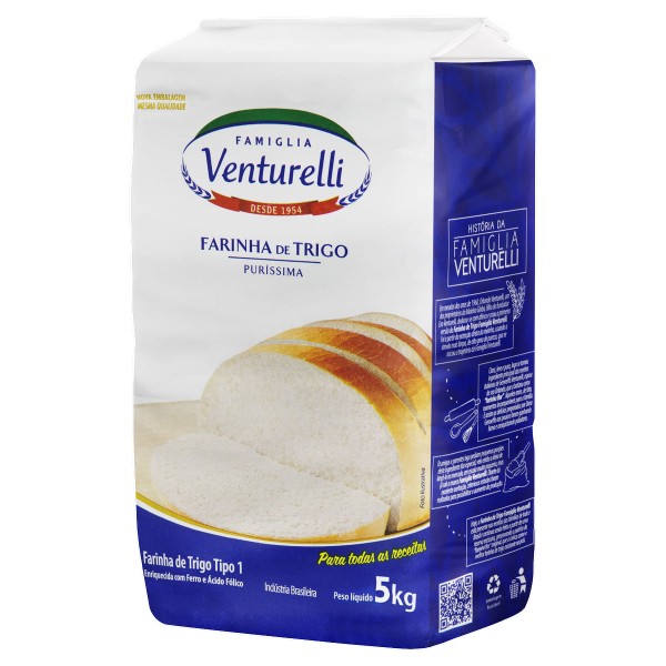 Encontraproduto.com.br - FARINHA TRIGO VENTURELLI TRADICIONAL 5KG