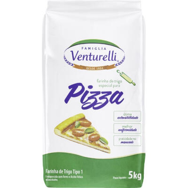 Encontraproduto.com.br - Farinha de Trigo Venturelli Pizza Pacote com 5kg
